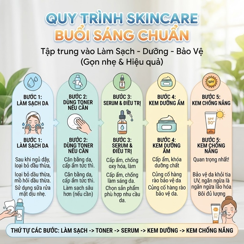 dung serum rau ma truoc hay sau kem duong