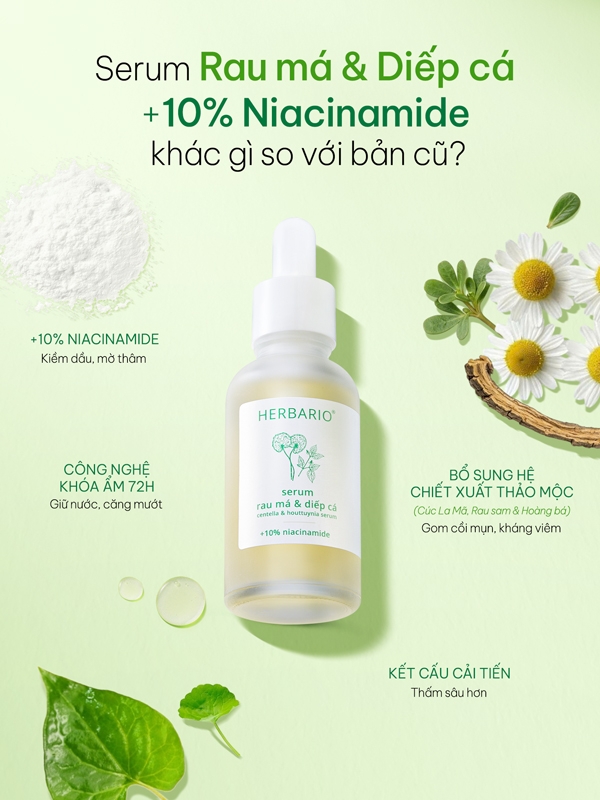 Serum Rau má & Diếp cá Herbario 30ml Serum rau ma diep ca herbario 30ml