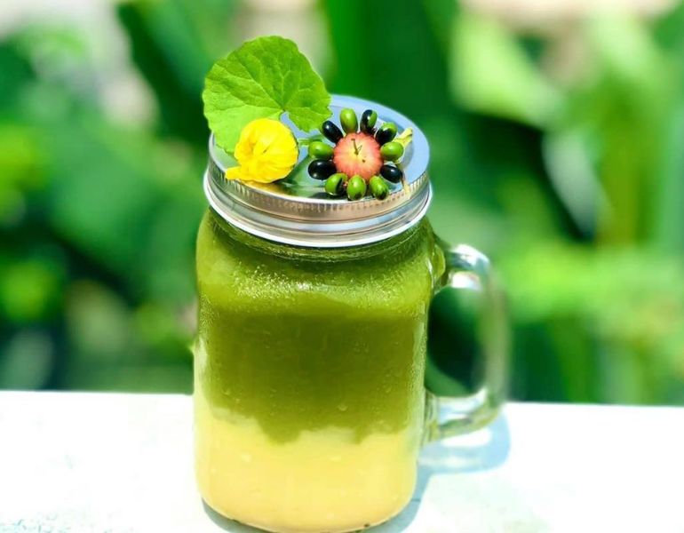 Rau má mix đậu xanh Rau má mix đậu xanh
