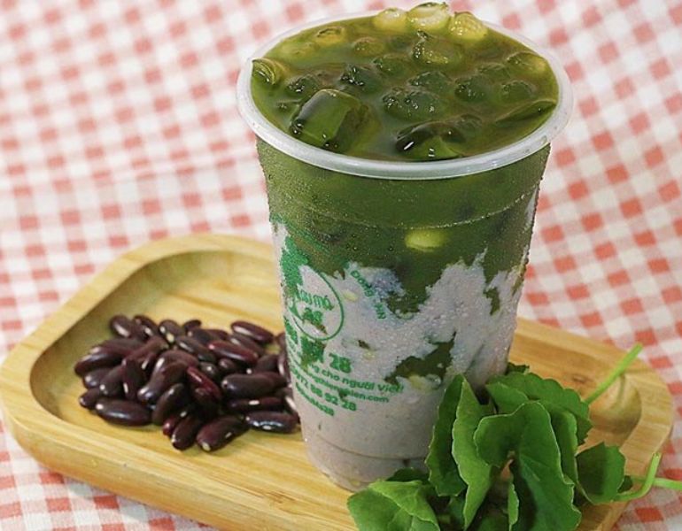 Rau má mix đậu đỏ Rau má mix đậu đỏ