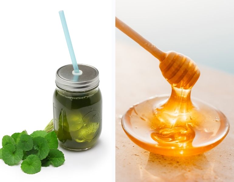 Nước ép rau má mật ong Nước ép rau má mật ong