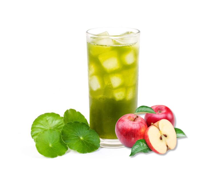 Rau má mix với táo Rau má mix với táo