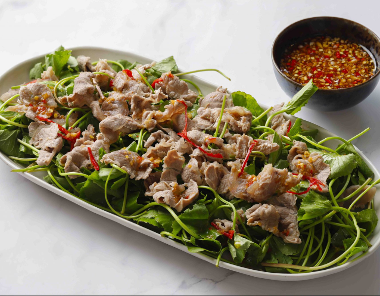 Cách làm gỏi bò rau má