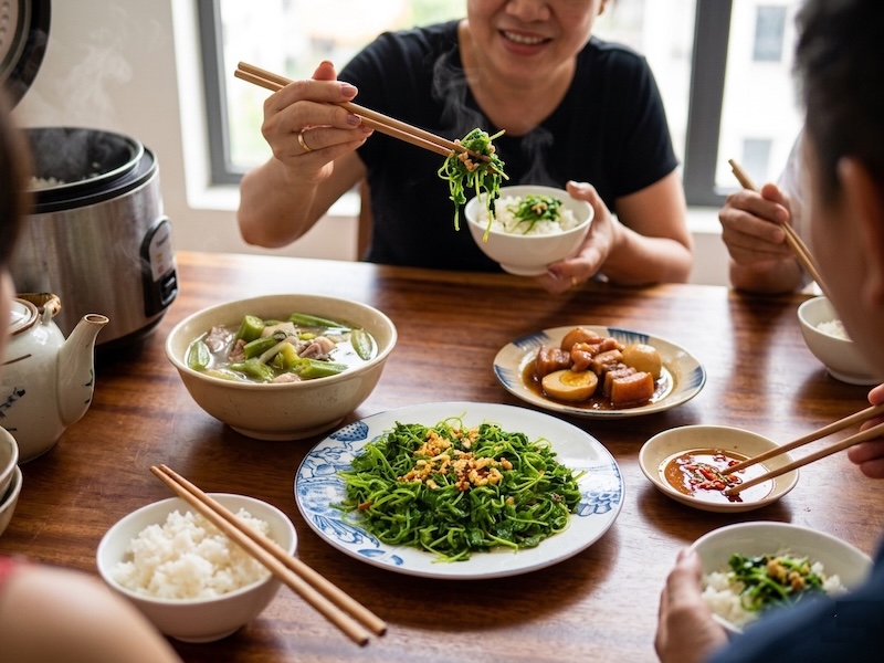 Cách làm rau má xào tỏi cach lam rau ma xao toi