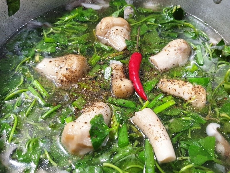 cach nau canh rau ma nam rom