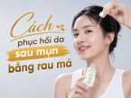 Cách phục hồi da sau mụn bằng rau má giúp hạn chế thâm sẹo