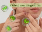 Cách trị mụn bằng rau má đơn giản tại nhà