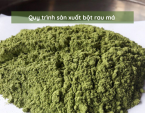 Tìm hiểu quy trình sản xuất bột rau má