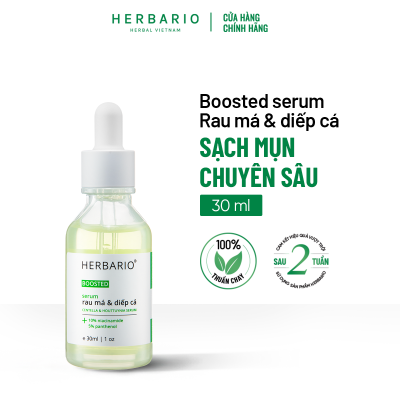BOOSTED Serum Rau má & Diếp cá Herbario 30ml sạch mụn, thuần chay