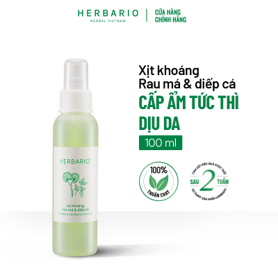 Xịt khoáng rau má & diếp cá herbario 100ml