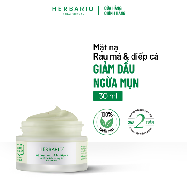 Mặt nạ rau má & diếp cá Herbario 30ml